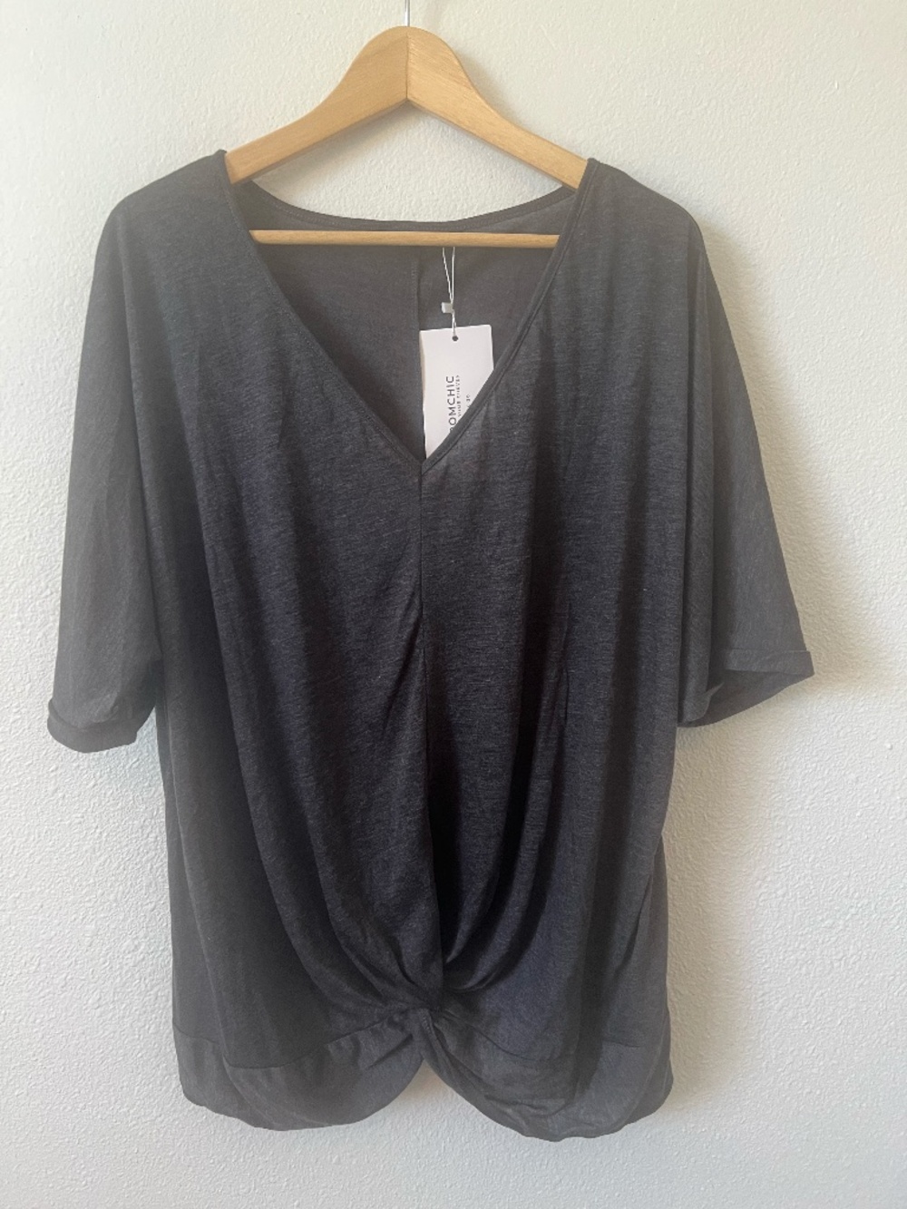 BloomChic V-Neck Twist Front Top